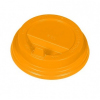 Крышка для стакана 200мл D 80мм пластик жёлтый с носиком