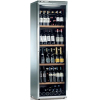 Шкаф холодильный для вина, 138бут., 1 дверь стекло, 9 полок, ножки, +4/+18С, стат. охл., нерж.сталь