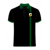 Рубашка ПОЛО р-р M (48) короткие рукава черная с зеленой стрелкой
