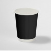 Стакан бумажный для горячих напитков двухслойный BLACK VELVET 300мл Soft-touch