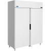Шкаф холодильный, 1500л, 2 двери глухие, 8 полок, ножки, 0/+7C, дин.охл., белый, агрегат верхний, R290