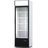 Шкаф холодильный,  600л, 1 дверь стекло, 5 полок, ножки, +1/+10С, дин.охл., белый, агрегат нижний, канапе, рама двери и решетка агрегата черные