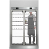 Шкаф холодильный для вина, 336бут., 4 двери стекло, без полок, ножки, +4/+18С, дин.охл., серый алюминий, центральный, H2.2м, R290